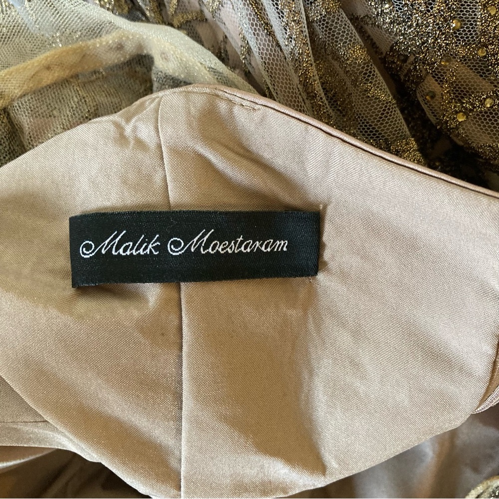Kanwal Malik Moestaram Pakistani Indian Formal Wedding Dress Gold Brown Mocha - Picture 12 of 13
